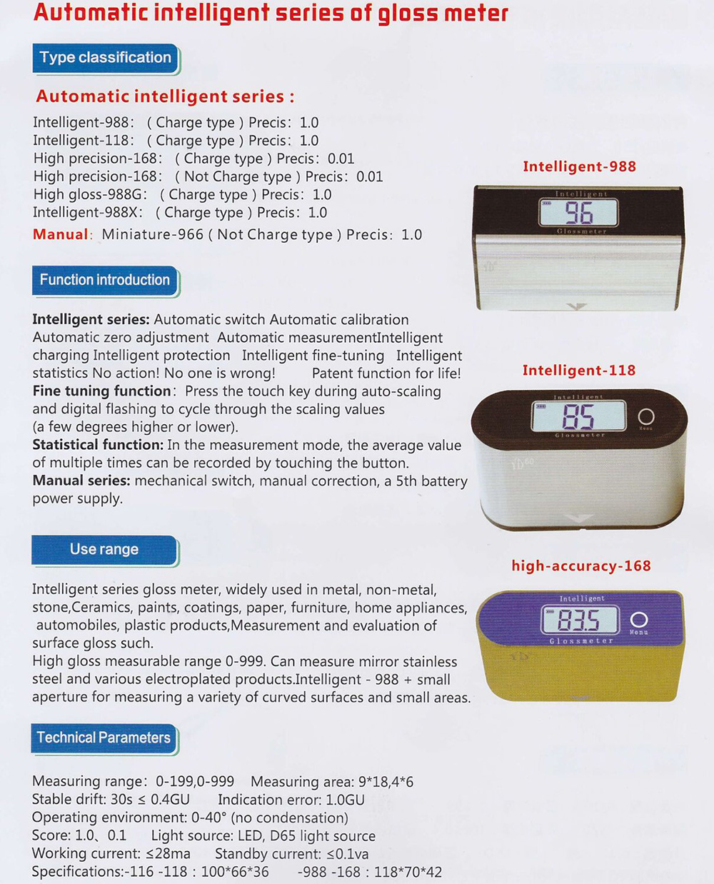 Digital Gloss Meter 988